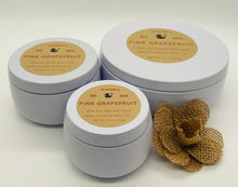 Load image into Gallery viewer, 16 oz. Flat Tin 100% Soy Wax Scented Candle with Deco