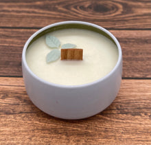 Load image into Gallery viewer, 4 oz. Tin 100% Soy Wax Scented Candle with Deco