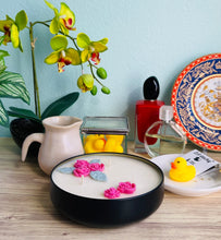 Load image into Gallery viewer, 16 oz. Flat Tin 100% Soy Wax Scented Candle with Deco