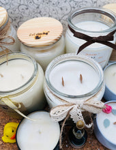 Load image into Gallery viewer, 20 oz. Wood Lid Jar With Wood Wick Candle