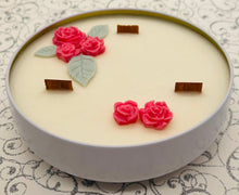 Load image into Gallery viewer, 16 oz. Flat Tin 100% Soy Wax Scented Candle with Deco