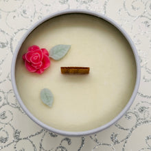 Load image into Gallery viewer, 4 oz. Tin 100% Soy Wax Scented Candle with Deco