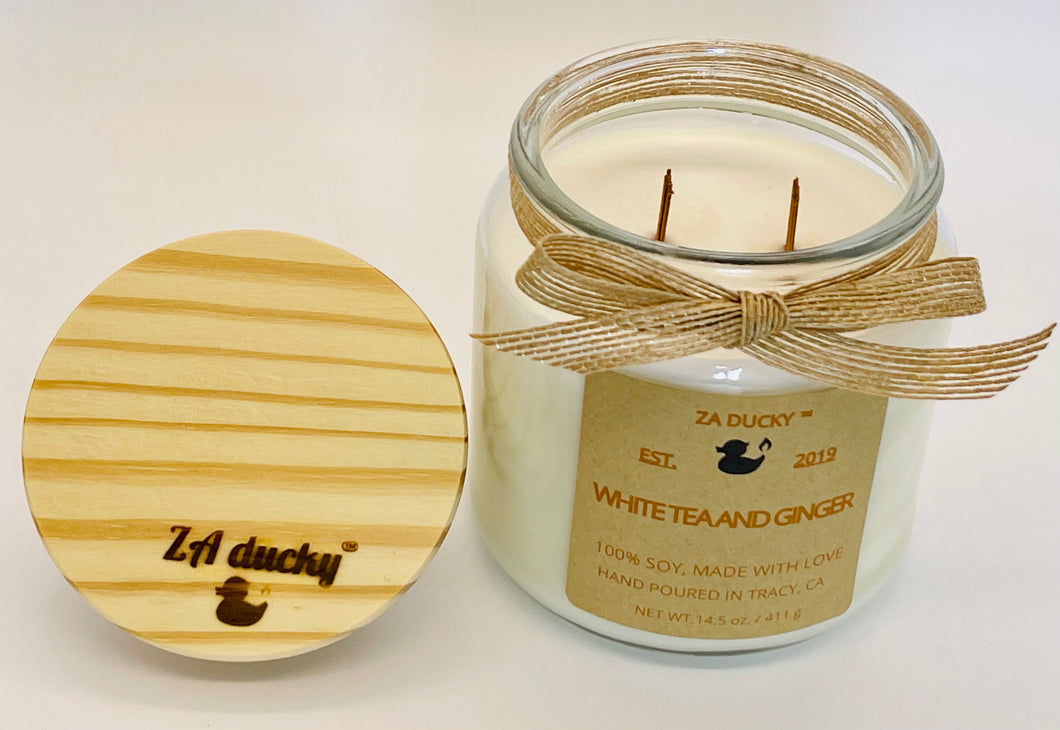 16 oz. Wood Lid Jar Scented candle