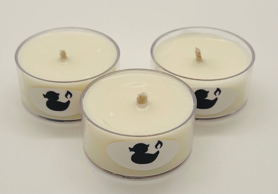 Tea Light Scented Candle (Set of 3) with 1oz. Tea Light Glass Cup (Set of 3)