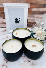 Load image into Gallery viewer, 4 oz. Tin 100% Soy Wax Scented Candle
